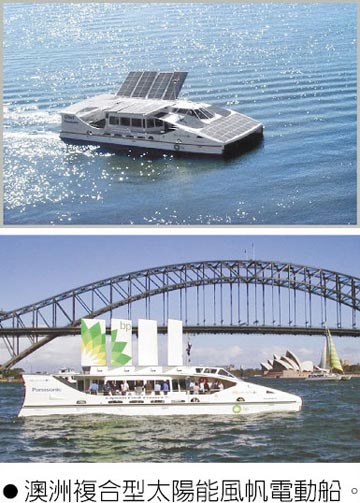 澳洲複合型太陽能風帆電動船