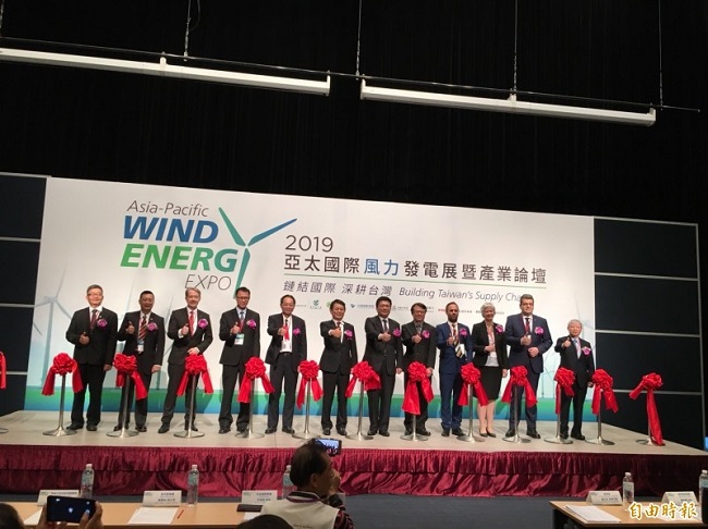 全台首屆、亞洲規模第二大的風電展今開幕。（記者王榮祥攝）