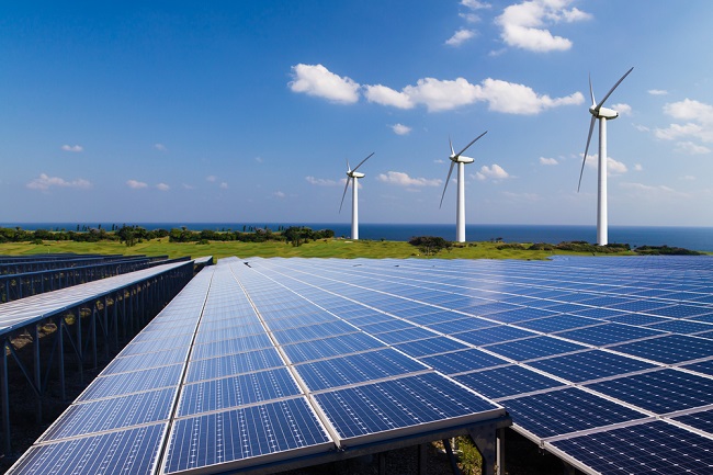 太陽能板和風力發電