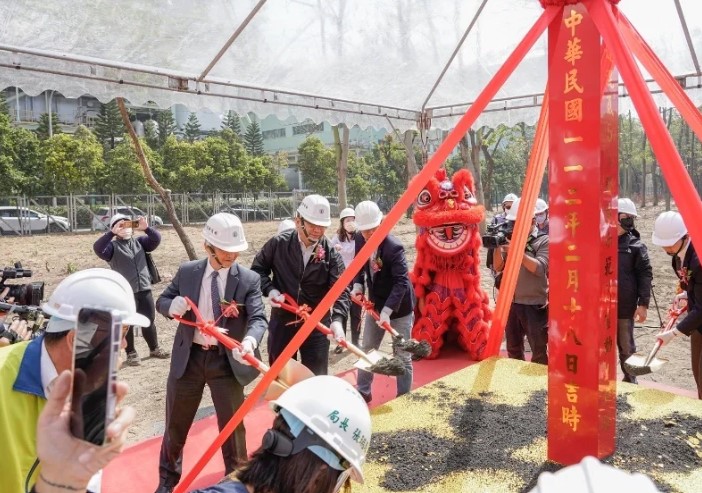 興達發電廠燃氣混氫示範計畫工程動土，象徵台灣在能源轉型上的一大進步。台電提供