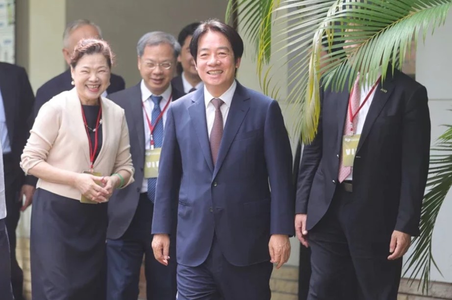 副總統賴清德今天上午出席「台灣氣候學院揭牌記者會」。圖／總統府提供