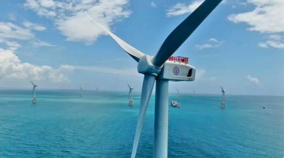 2023年台灣累計安裝283座風力機，完成2.25 GW(10億瓦)風場建置。(風電示意圖) 圖：取自台電（資料照）